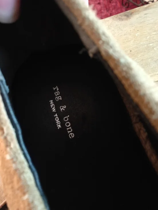 Rag & Bone Anteris tan suede flats with black insole - Picture 5 of 7